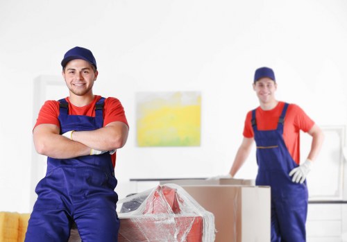 Removal team using eco-friendly packing and recycling-friendly moving methods in Fulham