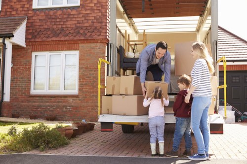 House removalists in Fulham loading boxes for a local home move