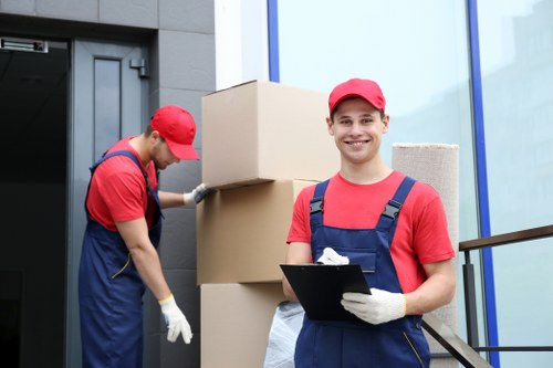 Usable furniture and household items set aside for charity donation and reuse