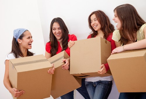 Office relocation planning in Fulham with moving boxes and workspace setup