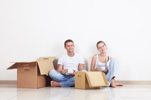 Removal van ready for a Fulham home move