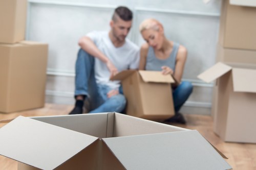 Furniture being carefully handled during a move