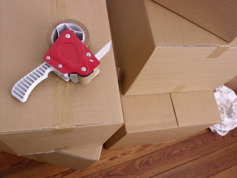 Carefully separated packing materials and recyclables ready for greener disposal