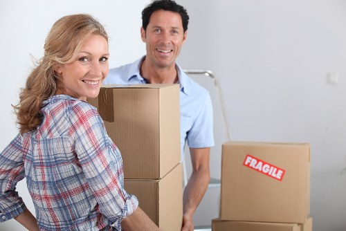 Packing boxes for a Fulham removal van service